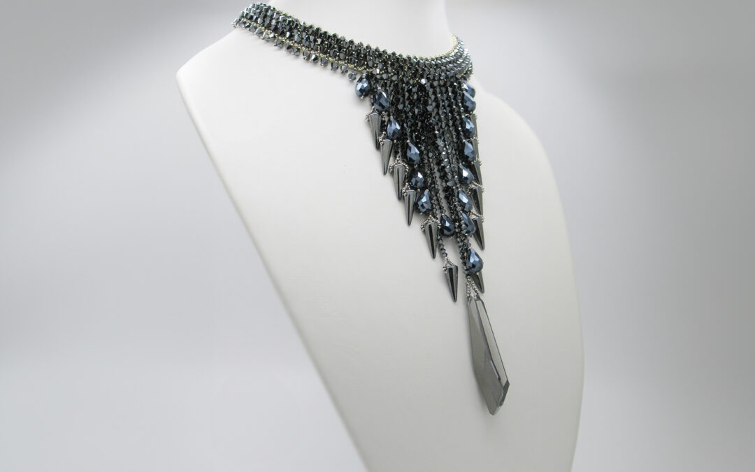 “Victoria Falls Jet” necklace