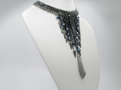 “Victoria Falls Jet” necklace